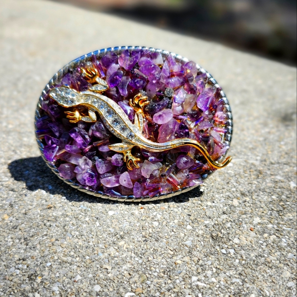 Amethyst Encrusted Buckle